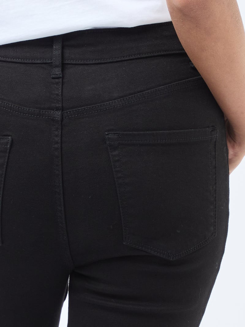 Jean super skinny cintura muito subida - L28 Preto - Kiabi