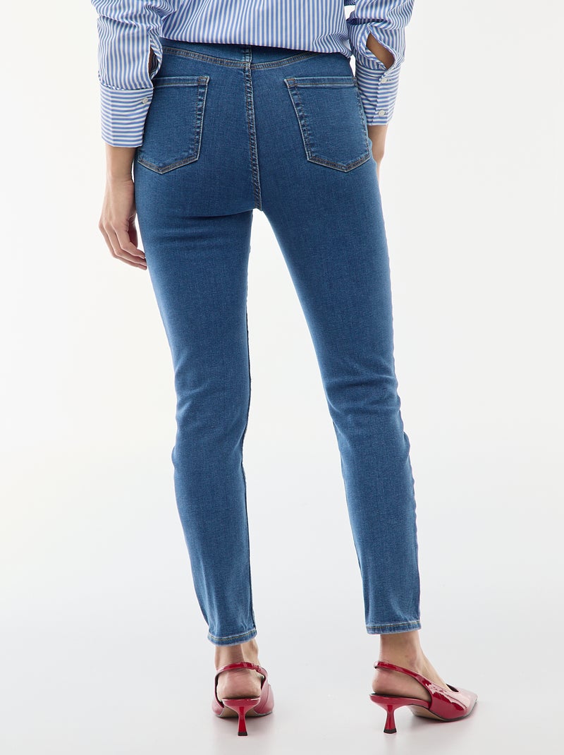 Jean super skinny cintura muito subida - L32 Azul - Kiabi
