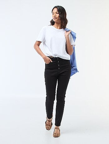 Jeans super skinny cintura muito subida - L32