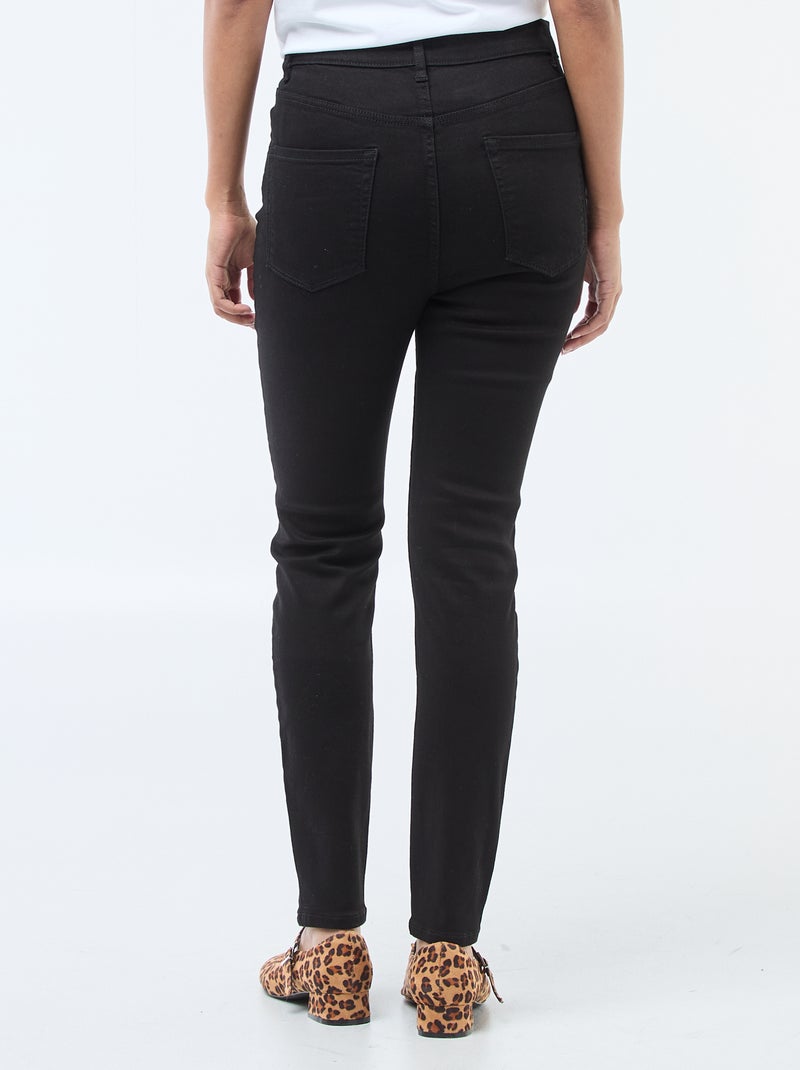 Jean super skinny cintura muito subida - L32 Preto - Kiabi