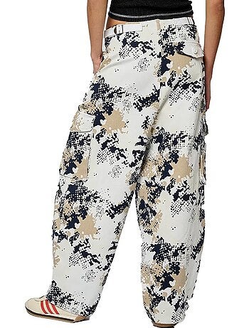 Jeans Baggy Kaporal Vener para Mulher Branco/Preto