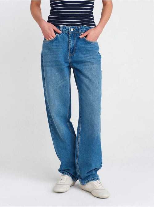Jeans balloon de cintura subida e perna larga e larga dilvin - Kiabi Jeans balloon de cintura subida e perna larga e larga dilvin - Kiabi