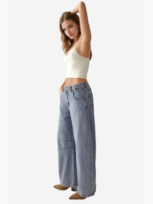 Jeans barrel de cintura média hiccup - Kiabi