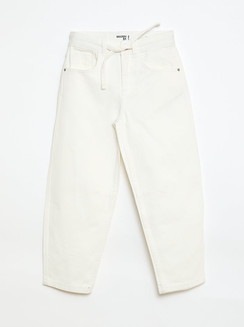 Jeans barrel fit Branco - Kiabi
