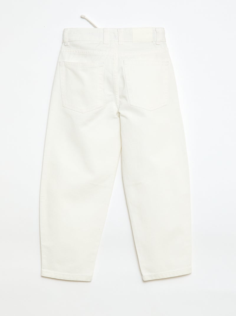 Jeans barrel fit Branco - Kiabi