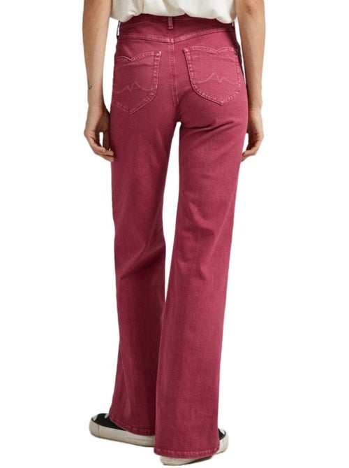 Jeans Boca de Sino Vermelhos Pepe Jeans Willa para Mulher - Kiabi Jeans Boca de Sino Vermelhos Pepe Jeans Willa para Mulher - Kiabi