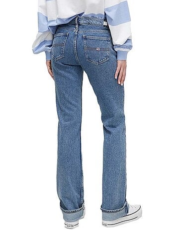 Jeans bootcut azul escuro tommy hilfiger maddie para mulher