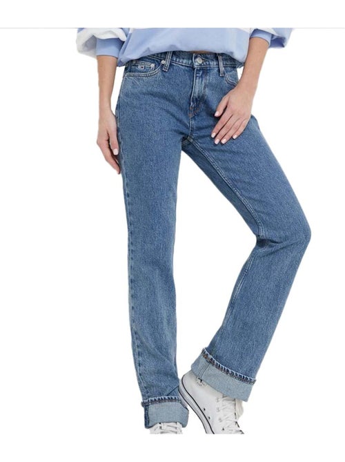 Jeans bootcut azul escuro tommy hilfiger maddie para mulher - Kiabi