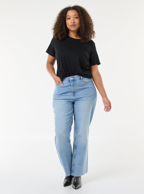 Jeans bootcut com bainha desfiada - Kiabi