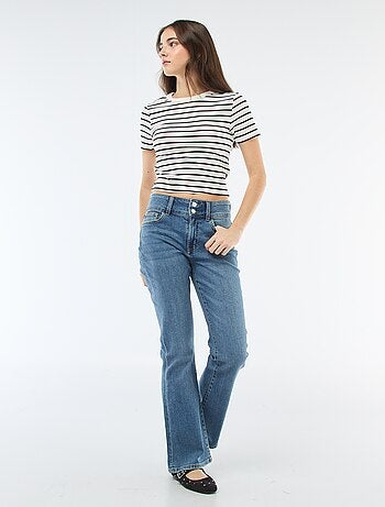 Jeans bootcut de cintura baixa