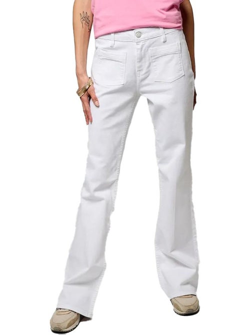 Jeans Brancos de Mulher Kaporal Bea de Corte Reto - Kiabi Jeans Brancos de Mulher Kaporal Bea de Corte Reto - Kiabi