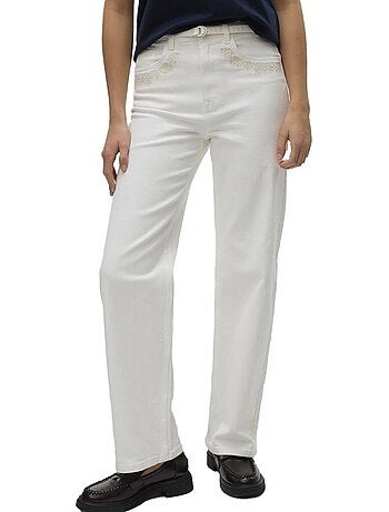 Jeans brancos de mulher vero moda tessa