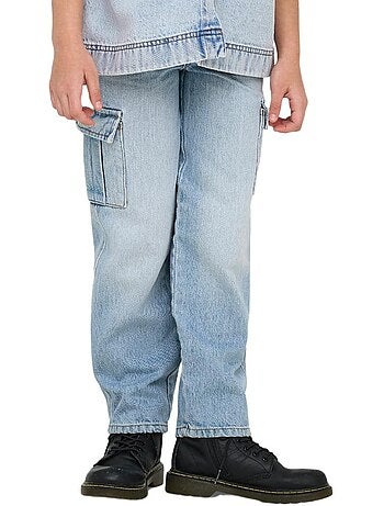 Jeans Cargo Azul Claro para Menina Kids ONLY Mony Wide