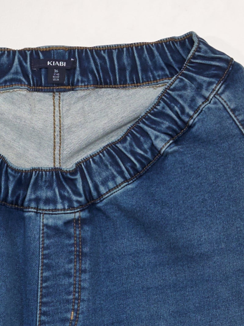 Jeans com cintura elástica - coleção fácil de vestir AZUL - Kiabi