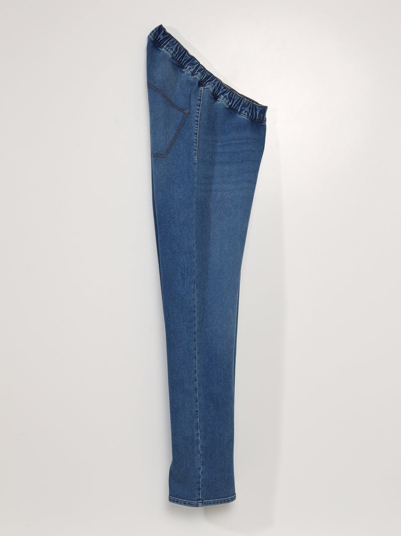 Jeans com cintura elástica - coleção fácil de vestir AZUL - Kiabi
