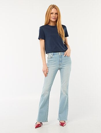 Jeans corte flare/bootcut de cintura subida