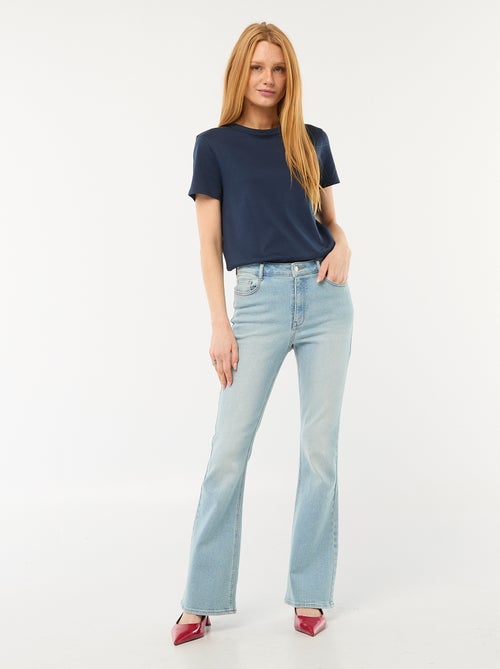 Jeans corte flare/bootcut de cintura subida - Kiabi