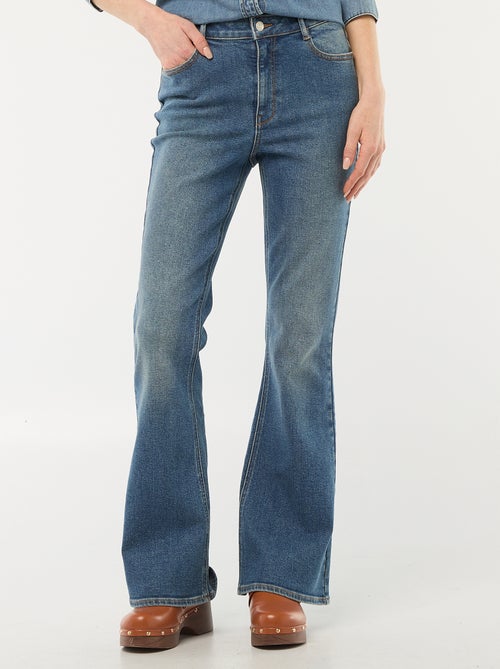 Jeans corte flare/bootcut de cintura subida - Kiabi