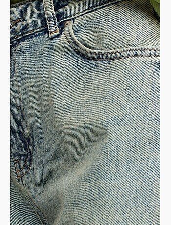 Jeans de algodão de cintura baixa e perna reta dilvin