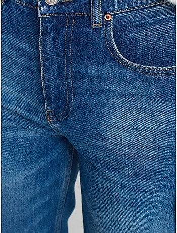 Jeans de algodão de cintura subida e perna reta dilvin