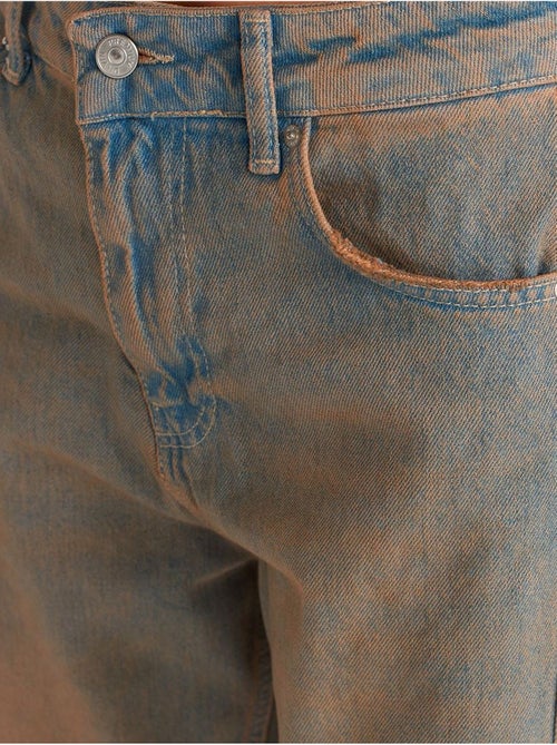 Jeans de algodão de senhora de cintura média e perna larga dilvin - Kiabi Jeans de algodão de senhora de cintura média e perna larga dilvin - Kiabi