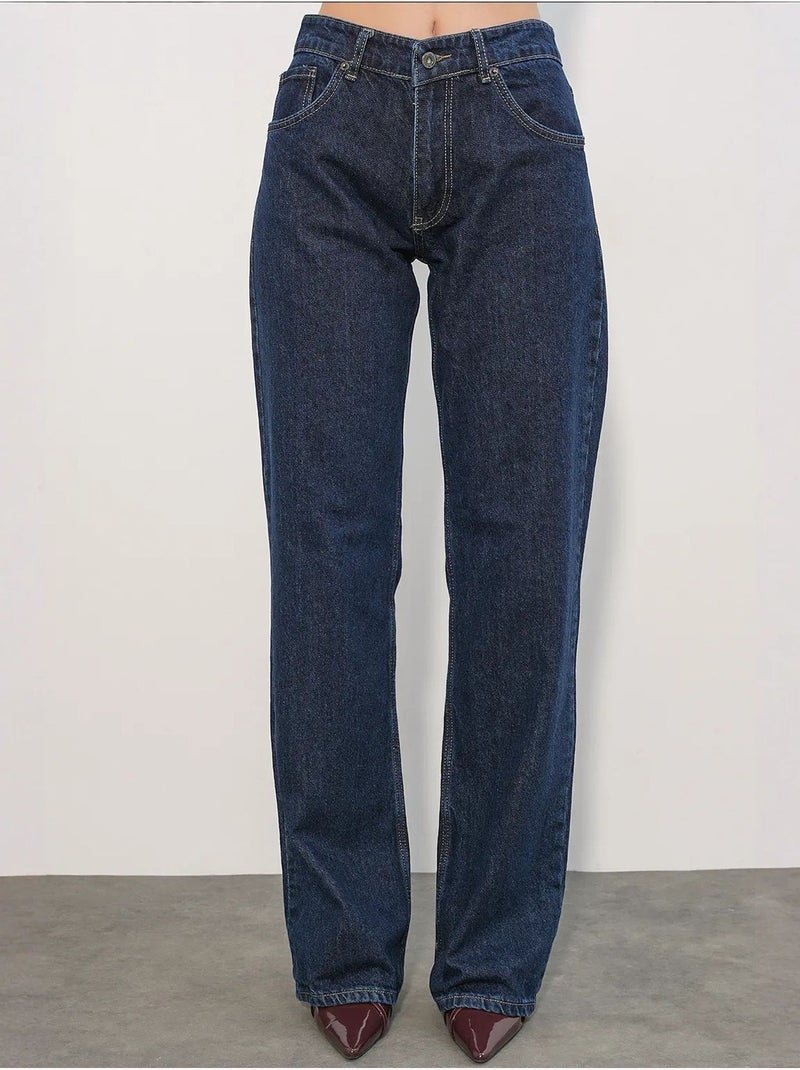 Jeans de algodão femininos bdart Azul-ultramar - Kiabi