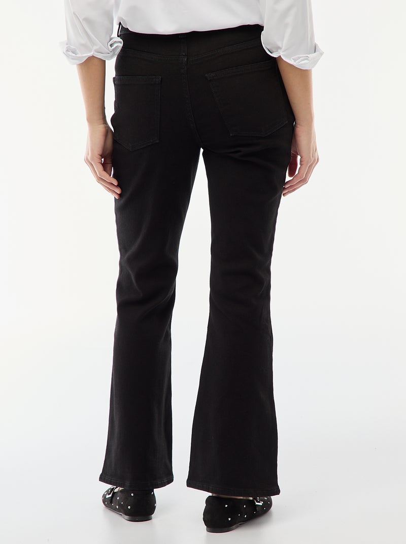 Jeans de cintura alta corte flare/bootcut - L32 Preto - Kiabi