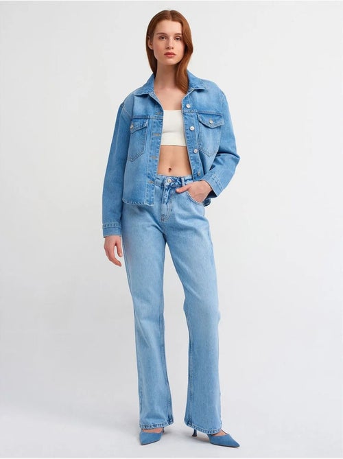 Jeans de cintura baixa à boca de sino dilvin - Kiabi Jeans de cintura baixa à boca de sino dilvin - Kiabi