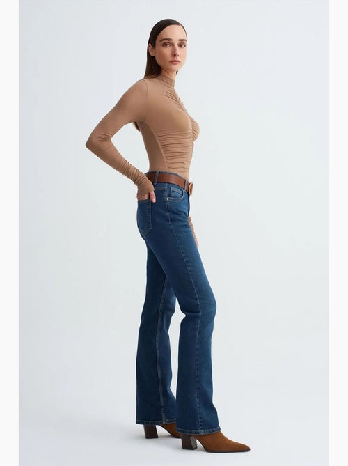 Jeans de cintura baixa de perna reta dilvin - Kiabi
