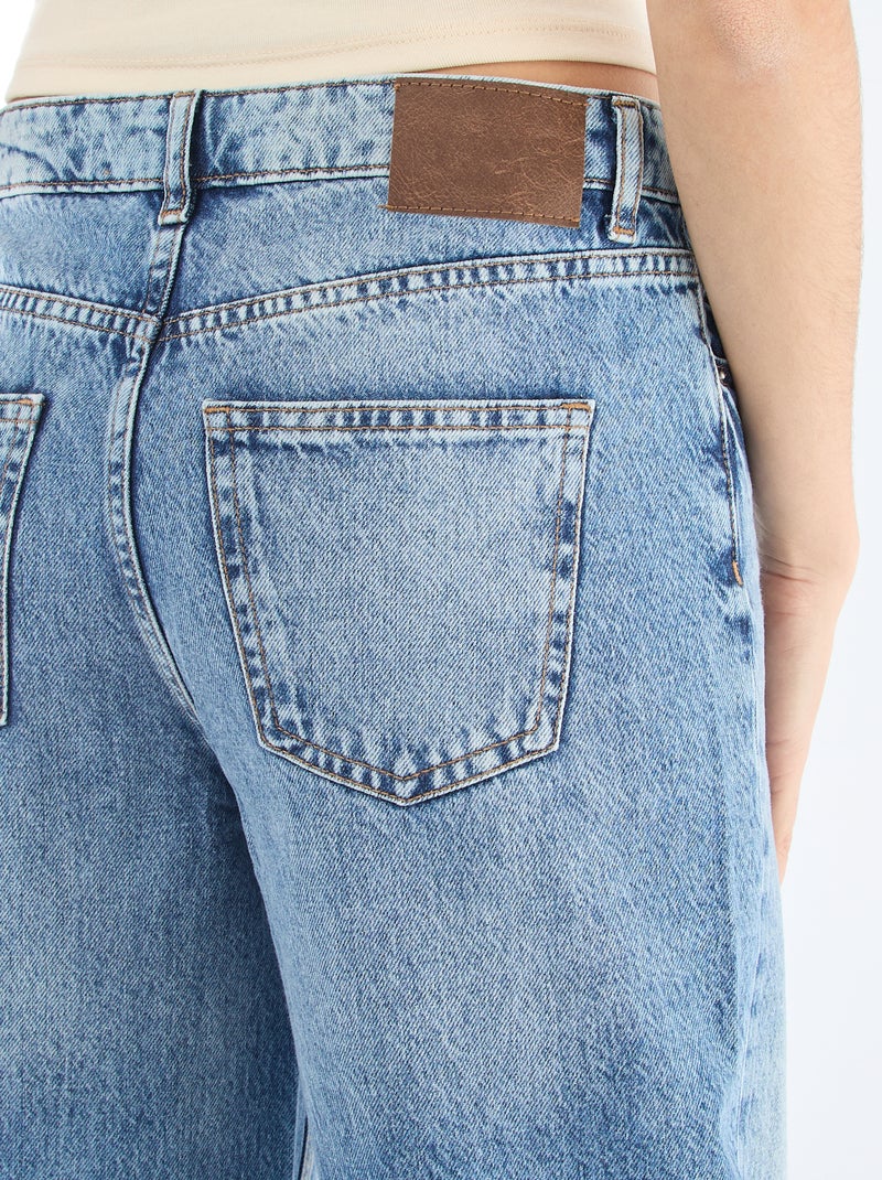 Jeans de cintura descida Azul - Kiabi