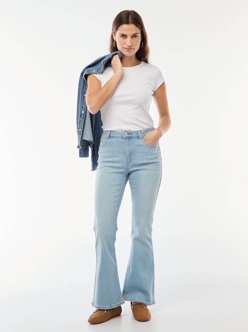 Jeans de cintura subida corte flare/bootcut - L28 - Kiabi