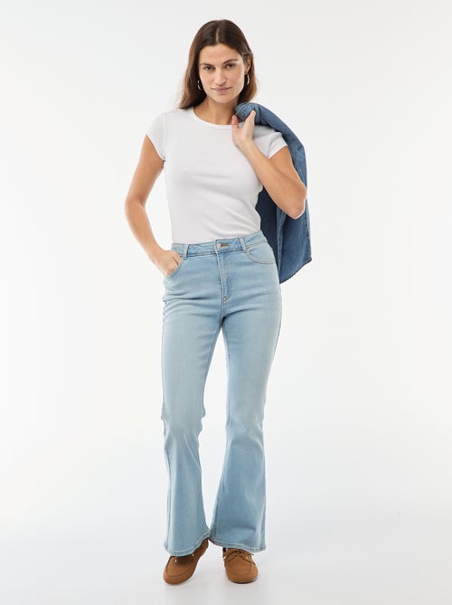 Jeans de cintura subida corte flare/bootcut - L32 - Kiabi