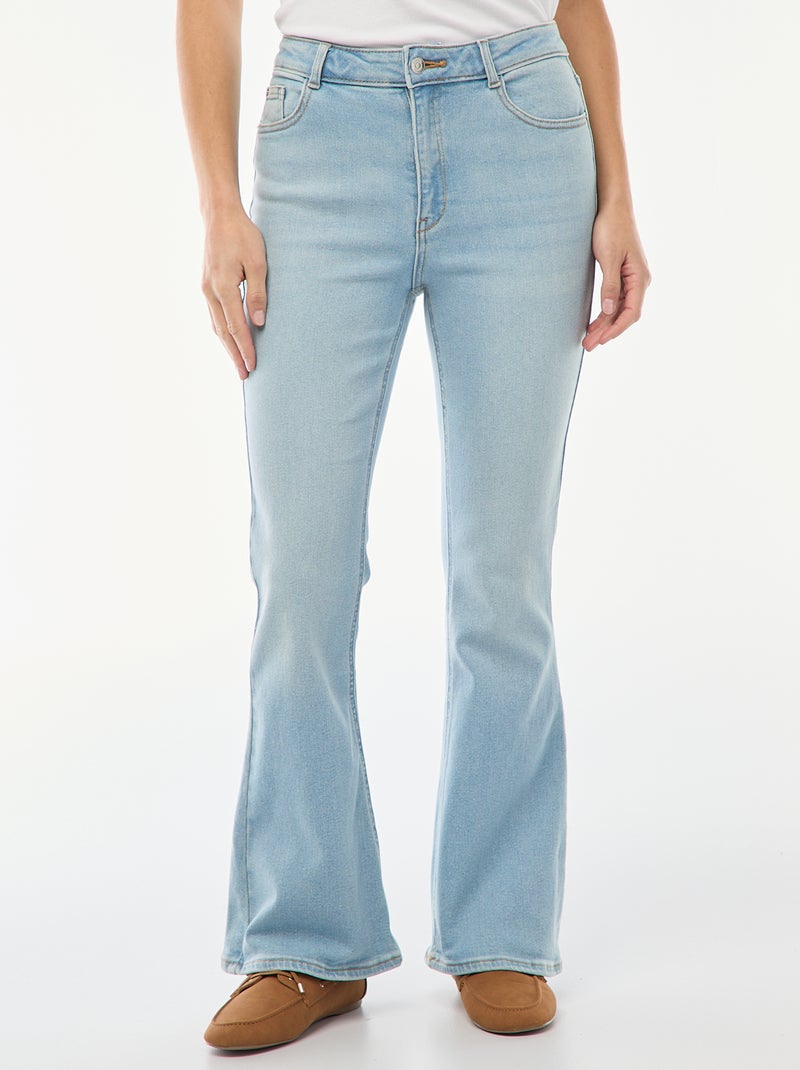 Jeans de cintura subida corte flare/bootcut - L32 Azul - Kiabi