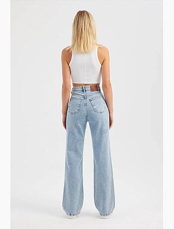 Jeans de cintura subida e perna reta hiccup