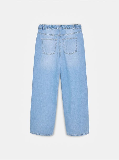 Jeans de denim de algodão de cintura alta e perna larga dilvin - Kiabi Jeans de denim de algodão de cintura alta e perna larga dilvin - Kiabi