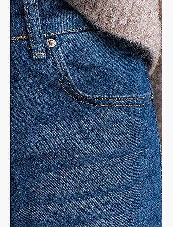 Jeans de ganga à boca de sino de cintura média dilvin