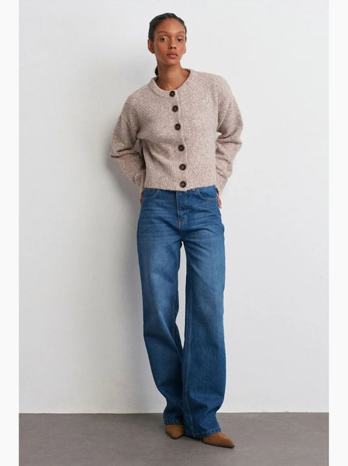 Jeans de ganga à boca de sino de cintura média dilvin - Kiabi Jeans de ganga à boca de sino de cintura média dilvin - Kiabi