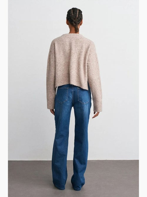 Jeans de ganga à boca de sino de cintura média dilvin - Kiabi Jeans de ganga à boca de sino de cintura média dilvin - Kiabi