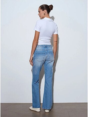 Jeans de ganga bootcut de cintura baixa dilvin