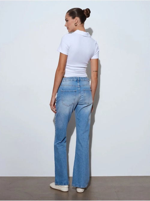 Jeans de ganga bootcut de cintura baixa dilvin - Kiabi