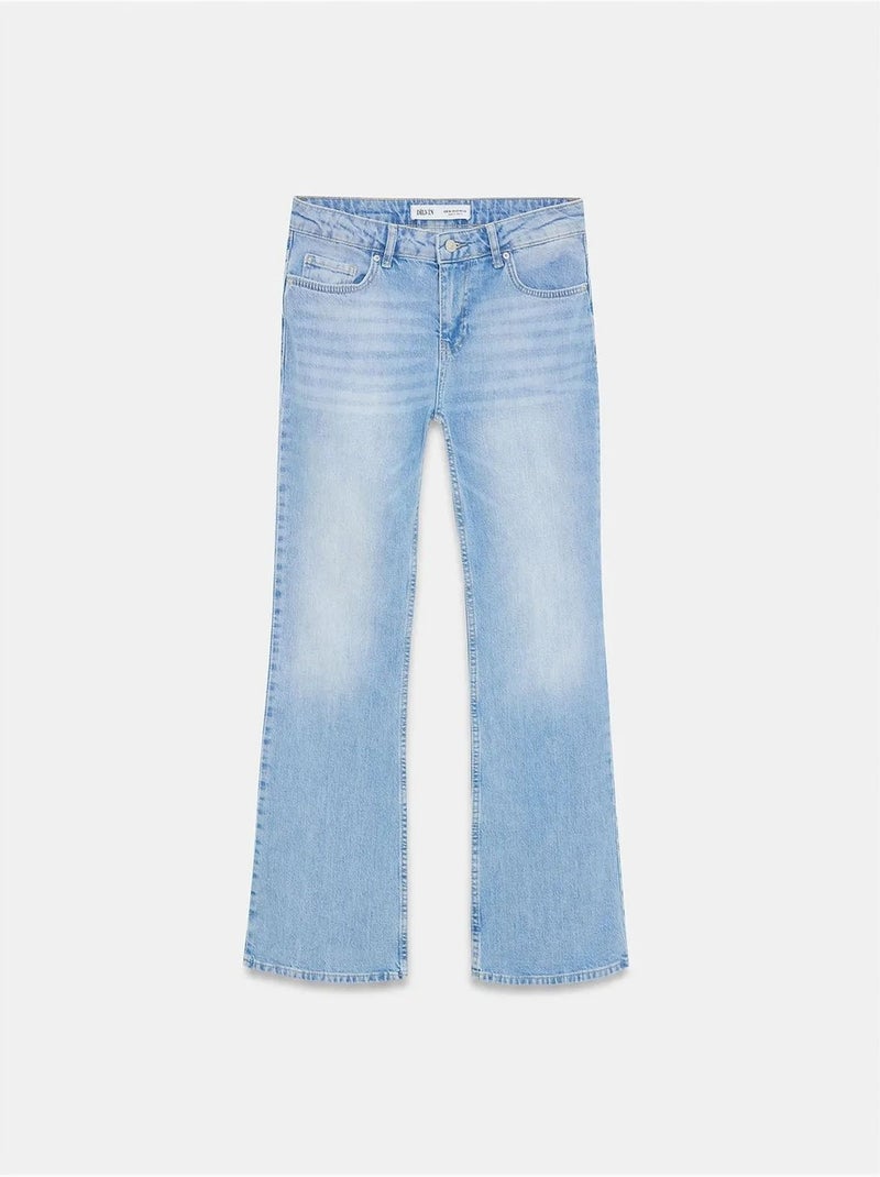 Jeans de ganga bootcut de cintura baixa dilvin Azul-safira - Kiabi