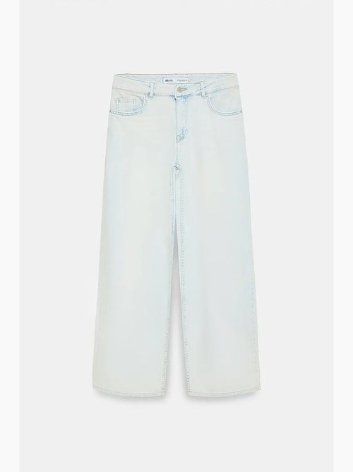 Jeans de ganga de algodão de cintura baixa e perna larga dilvin - Kiabi Jeans de ganga de algodão de cintura baixa e perna larga dilvin - Kiabi