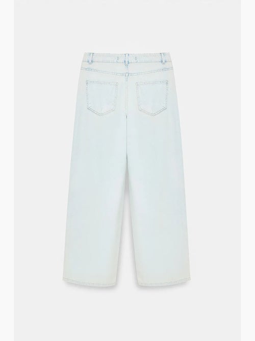 Jeans de ganga de algodão de cintura baixa e perna larga dilvin - Kiabi Jeans de ganga de algodão de cintura baixa e perna larga dilvin - Kiabi
