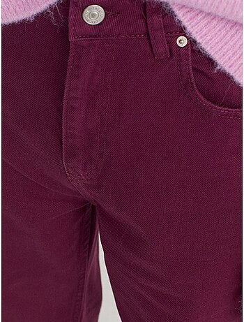 Jeans de ganga de algodão de cintura subida e perna larga dilvin