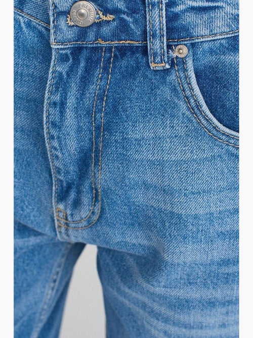 Jeans de ganga de algodão de cintura subida e perna reta dilvin - Kiabi Jeans de ganga de algodão de cintura subida e perna reta dilvin - Kiabi