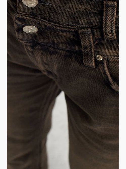 Jeans de ganga de algodão de cintura subida e perna reta dilvin - Kiabi Jeans de ganga de algodão de cintura subida e perna reta dilvin - Kiabi