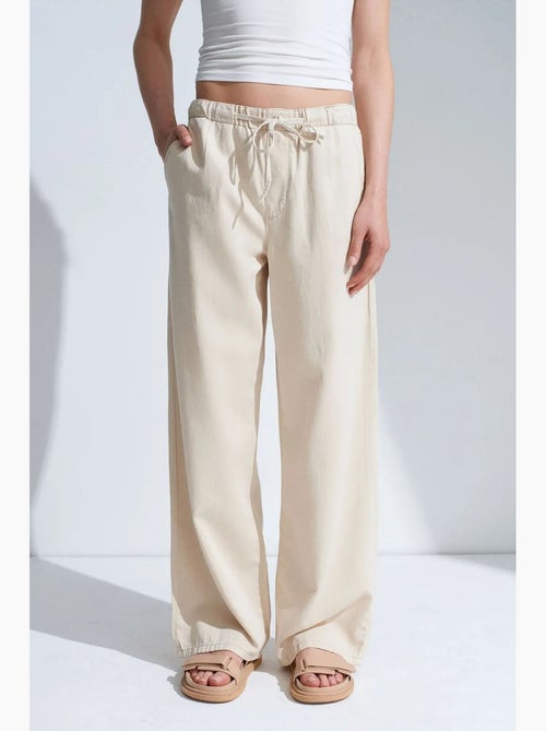 Jeans de ganga de cintura média e perna larga dilvin - Kiabi Jeans de ganga de cintura média e perna larga dilvin - Kiabi