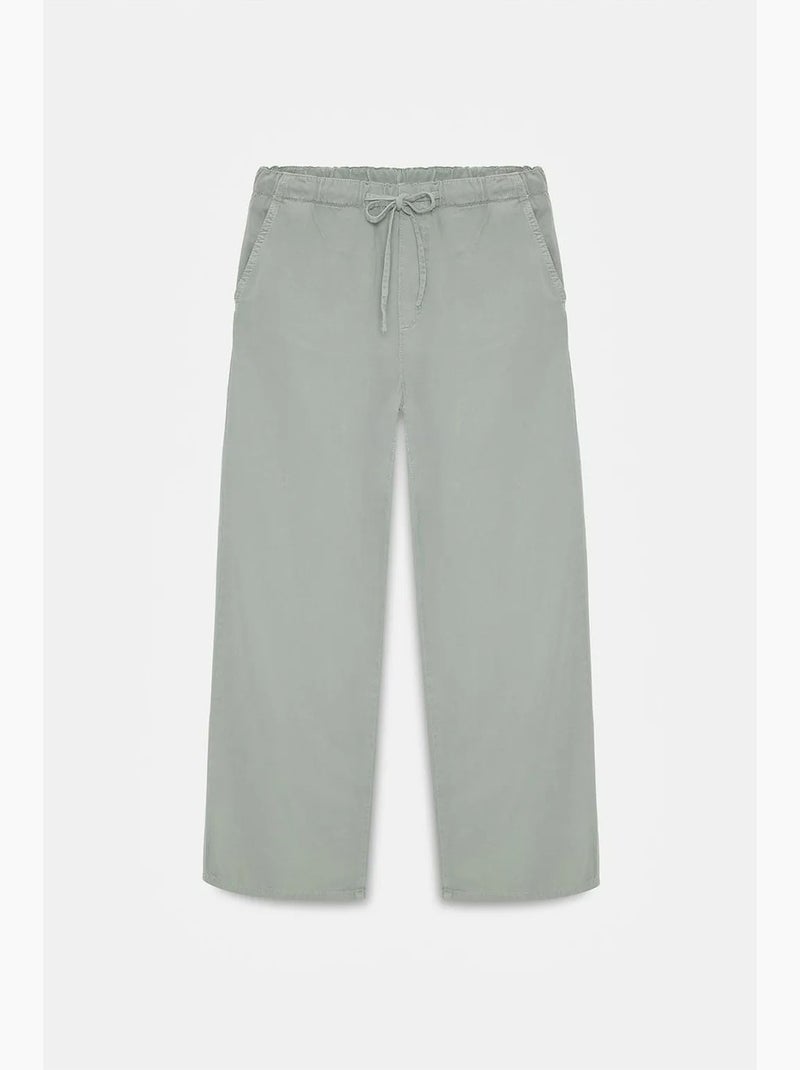 Jeans de ganga de cintura média e perna larga dilvin Verde - Kiabi