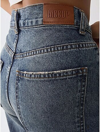 Jeans de ganga de cintura normal e perna reta hiccup
