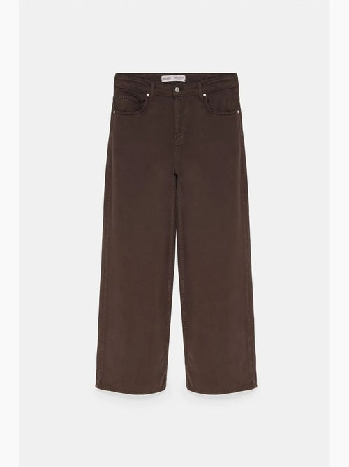 Jeans de ganga de cintura subida e perna larga dilvin - Kiabi